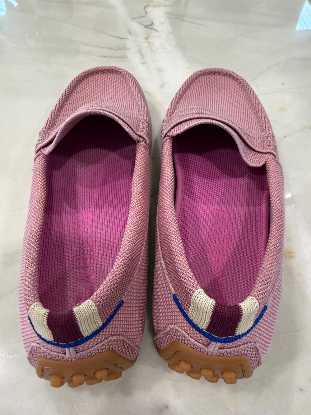 Rothys The Driver Loafer Womens Sz 9 Pink Slip On Flats Knit Casual
Comfort Shoe - Picture 3 of 6